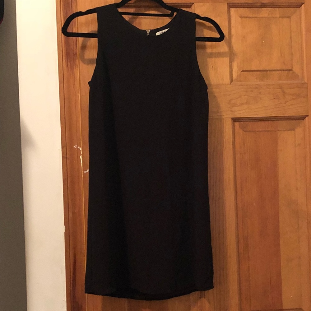 Naked Zebra sleeveless black sheath dress